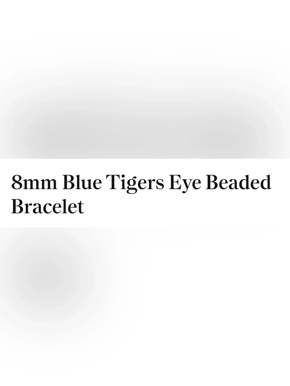 8mm Blue Tigers Eye Beaded Bracelet